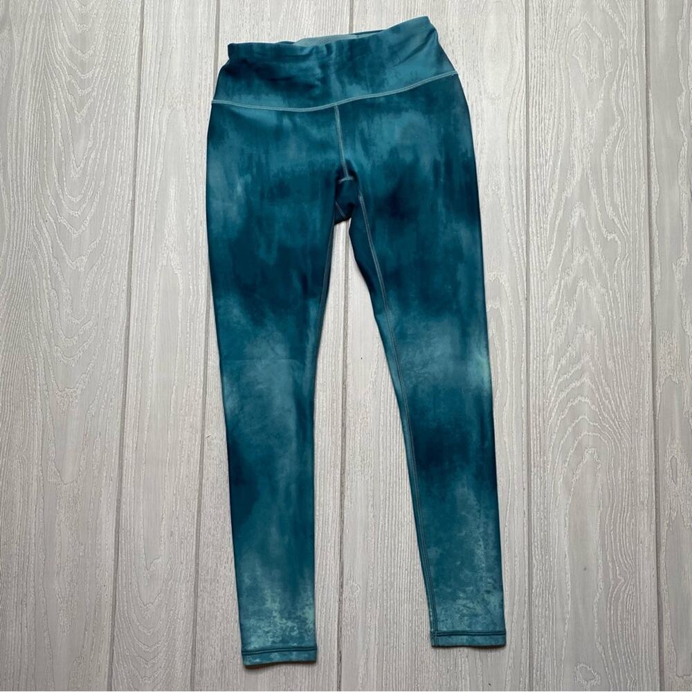 Calia by Carrie Underwood Women's Teal Blue Watercolor Athletic Leggings Size XS